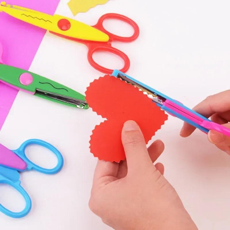 1 шт. Ручная работа для детей DIY 6 шаблонов альбом кружево ножницы открытка фото шаблон ножницы мультфильмы кружево ножницы