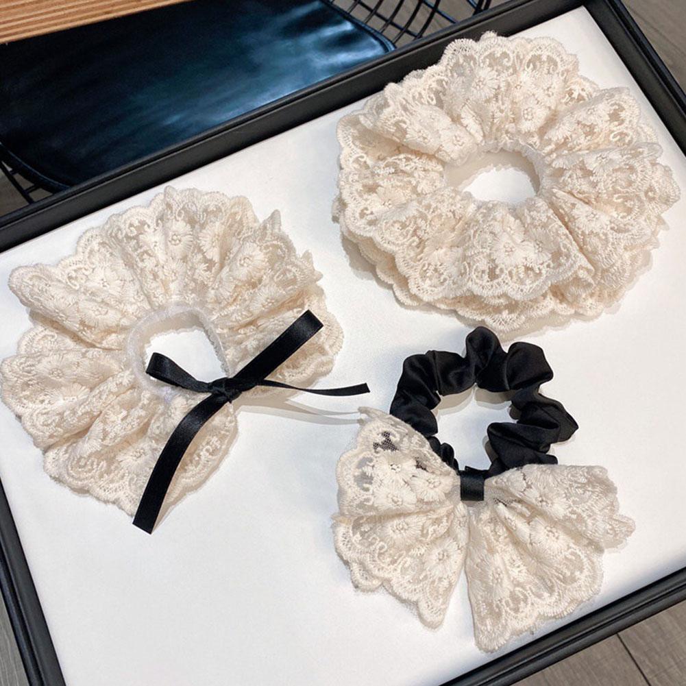 1 шт. винтажная двухслойная вышитая кружевная белая повязка на голову аксессуары для волос веревка для хвоста Ela D2I4