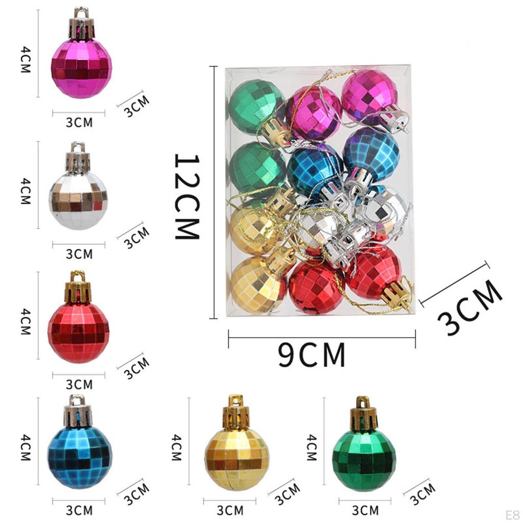 12 Pieces Christmas Ball Ornaments Tree Hanging Xmas Decor