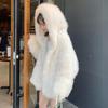 Women Fashion Winter False Fur Coat Korean Style Cotton Padded Clothes Thickened Coats
