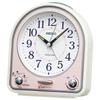 Clock Alarm Clock Table Clock Analog 31 Songs Melody Alarm White Pink Pearl 139 X 126 X 70mm QM750P Pearl/Some
