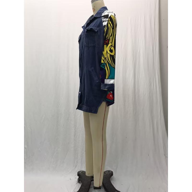 Summer Women's Patchwork Loose Casual Denim Jacket