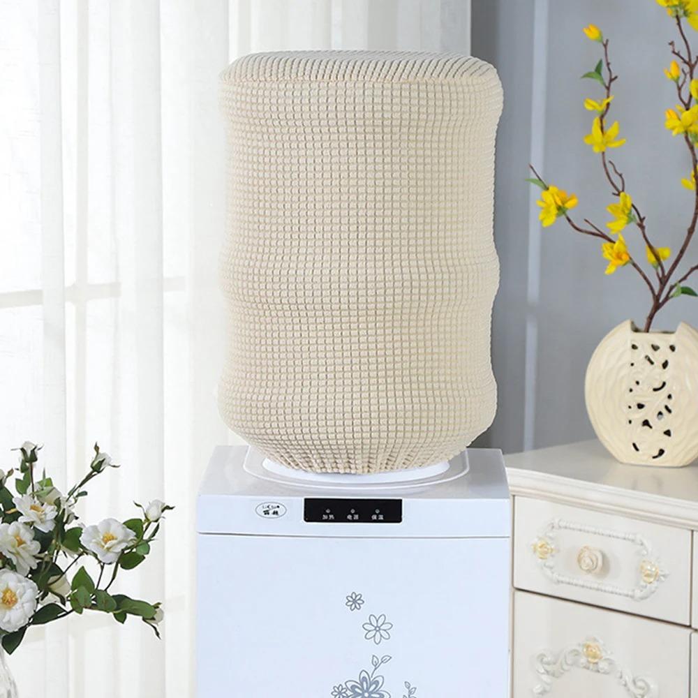 Reusable Water Dispenser Bucket Sleeve Solid Color Dust Cover Water Dispenser Cover  Living Room