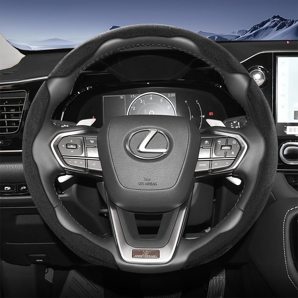 Подходит для спортивного рулевого колеса Lexus из замши, разъемного типа на кнопках, нескользящее и прочное, для моделей таких как Rx Nx Es Gx Lbx Ux Is Rz Lx