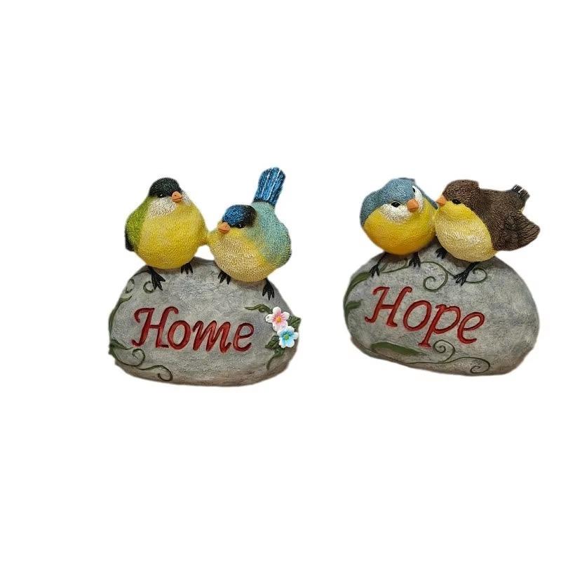 Статуя птицы Садовая скульптура Украшение Имитация камня Птица Гостиная Настольное украшение Творческие поделки