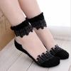 Fashion Women Girl Ultrathin Transparent Lace Socks Short Stockings Beautiful Crystal Silk