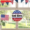 2D плоский 20*20 см 1 шт. Бог благословит Америку приветственная вечеринка знак декор подвесные принадлежности, флаг США и узоры звезд хорошее качество деревянные подвесные декоративные принадлежности