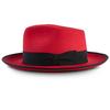 Bow Webbing Decorated Wool Hat Solid Sheep Felt Top Hat With Warped Brim Pure Wool Top Hat