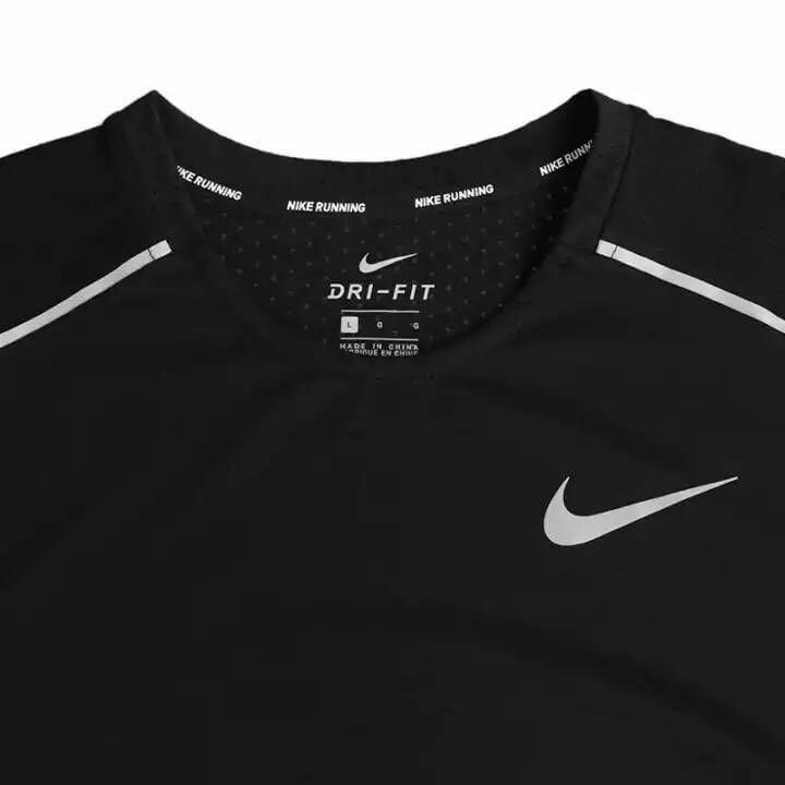 Nike Rise 365 Breathable Mesh Long-Sleeve Running Top Men Tops Black AQ9924-010
