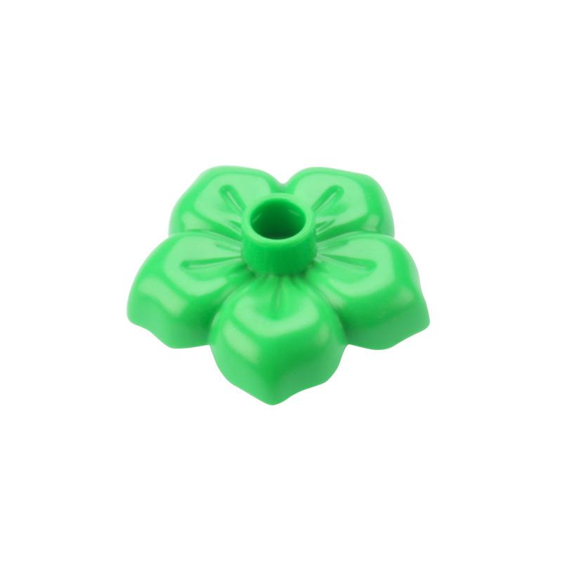 4 шт. Большой строительный блок Серия лесных растений Цветок Трава Дерево Наружное украшение Уличные аксессуары Совместимые сцены Игрушка для ребенка