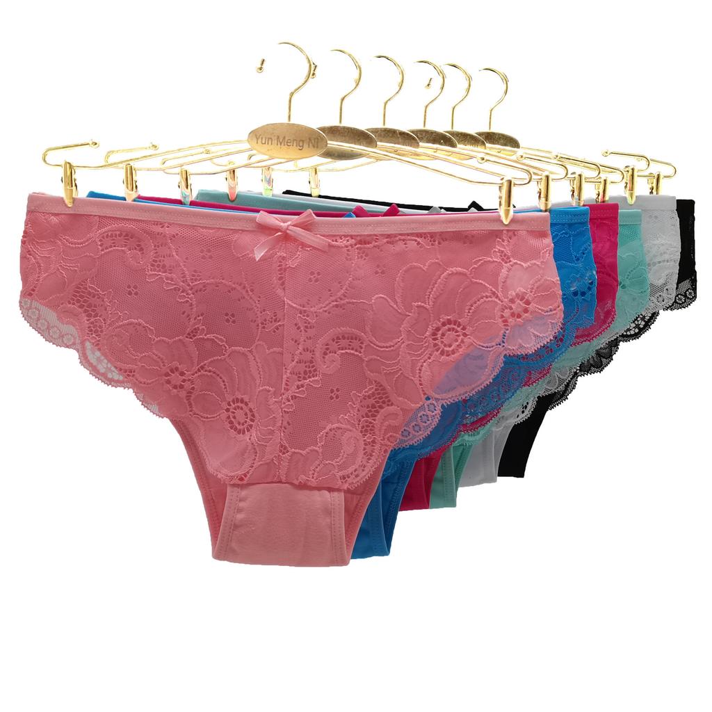Хлопковые женские трусы, сексуальные кружевные лоскутные трусики, женское нижнее белье, нижнее белье, 6 шт./компл.