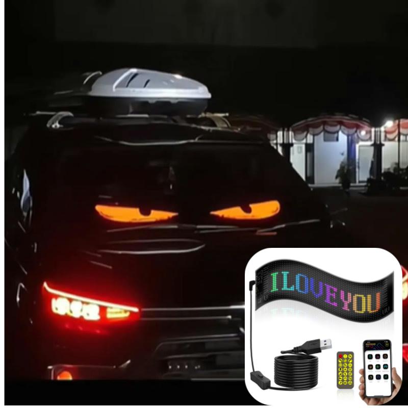 2024 NEW Bluetooth APP Control LED Matrix Panel Night Light DIY Programmable Car Sign Flexible LED Display For Store Hotel Bar