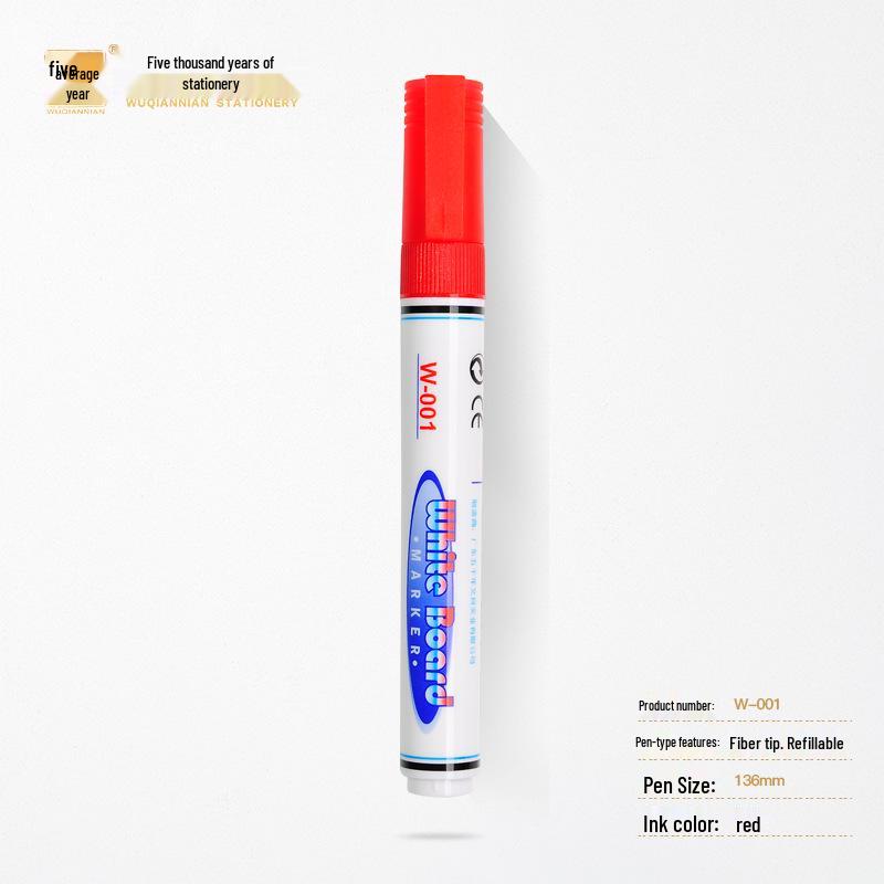 Long-lasting, High-capacity Erasable Whiteboard and Glass Marker with Thick Tip for Easy Erasing and Logo Printing.