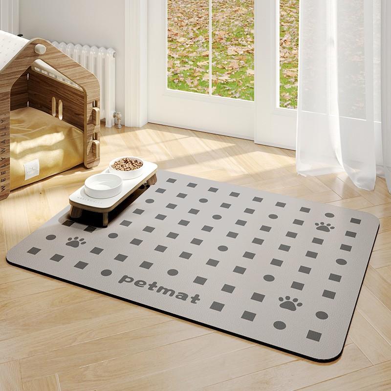 Minimalist Pet Feeding Mat Washable Non Slip Absorbent Bed Dogs Cats