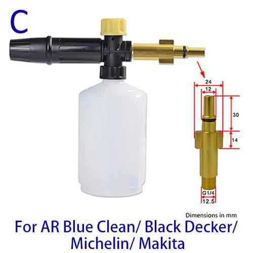 Pressure Washer Snow Foam Lance Foam Nozzle Foam Cannon Soap Gun for Ryobi Karcher Huter Makita High Pressure Cleaner