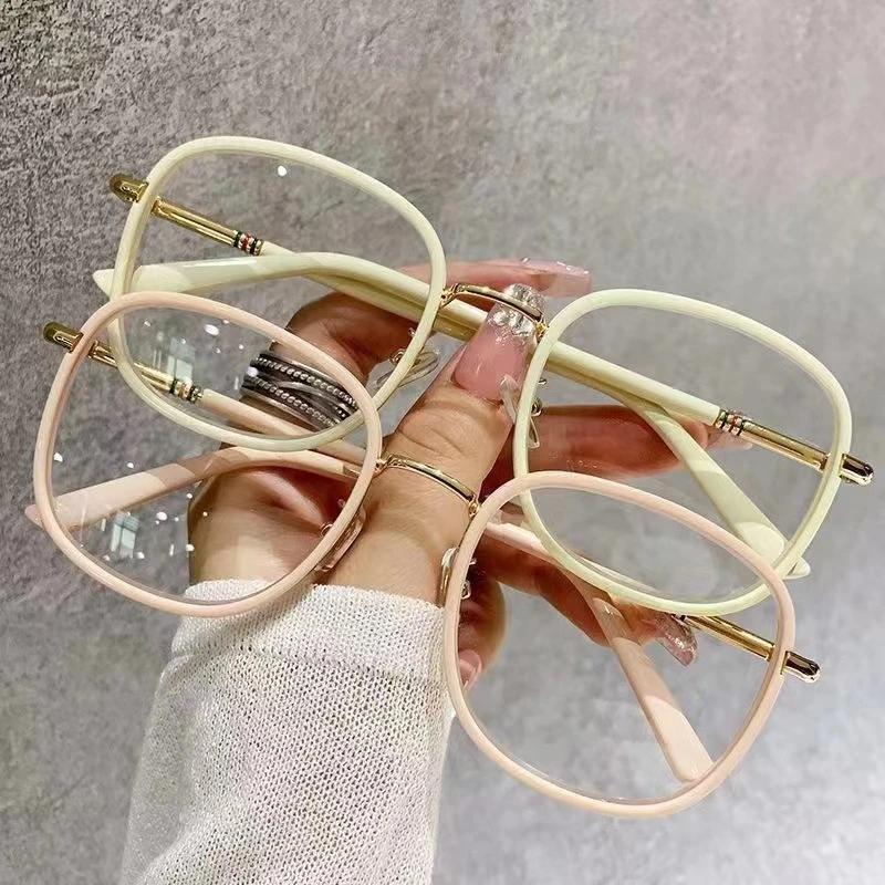 Large Oversized Reading Glasses for Women Unisex Fashion Square Blue Light Blocking Presbyopia Luxury Retro Far Sight Eyeglasses