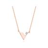 Tirr Lirr Show Love V Silver Pink Necklace TNSSVP13953M