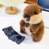 Super cute vest groundhog plush toy scratching doll doll children soothing doll home ornament