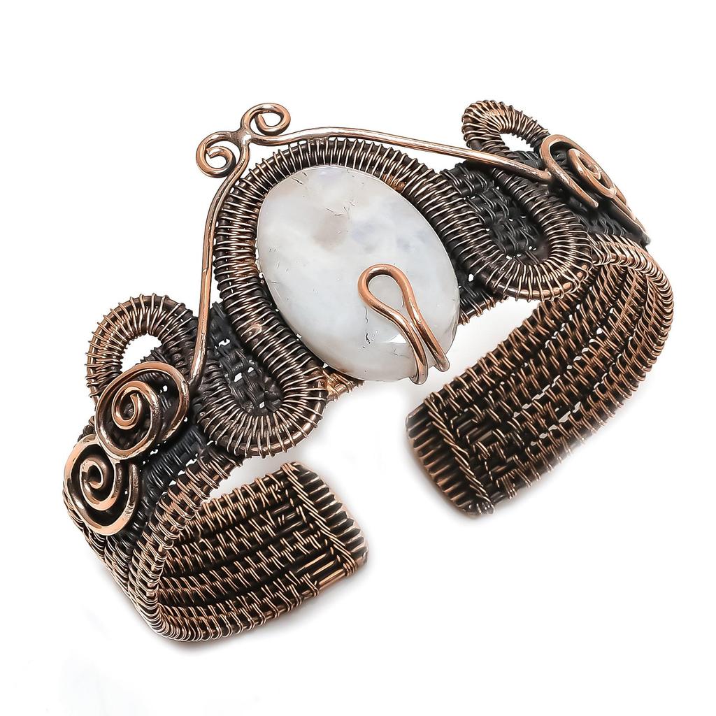 Браслет с радужным лунным камнем, ювелирные изделия из драгоценных камней, браслет из чистого серебра 925 пробы, красивый ювелирный браслет ручной работы