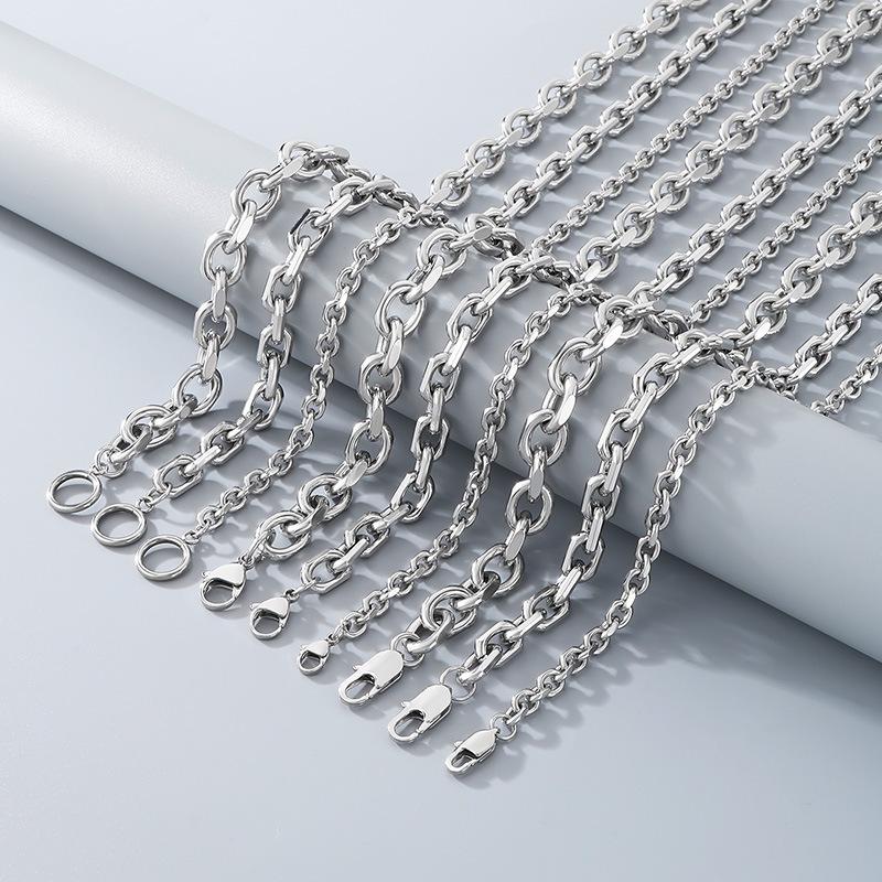 Браслет ручной работы, сделай сам, японская пряжка-лобстер, отделка О-цепочкой, OT-пряжка, нержавеющая сталь, мужское и женское ожерелье