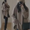 Women's Lazy Style Mid-Length Knitted Sweater - Autumn & Winter 2024 Loose Long-Sleeve Thickened Top