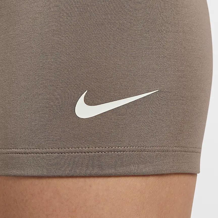 Nike Спортивная классика Велосипедные штаны Женские Коричневый норковый/Парусный белый HJ1020-233