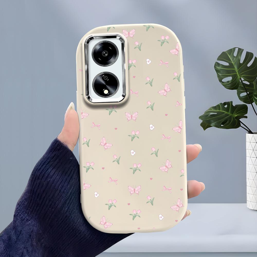 Solid Color Silver Edge Lens Soft Liquid Silicone Shockproof Phone Case for iPhone Samsung Huawei Honor Xiaomi Redmi OPPO Realme Vivo Infinix Tecno