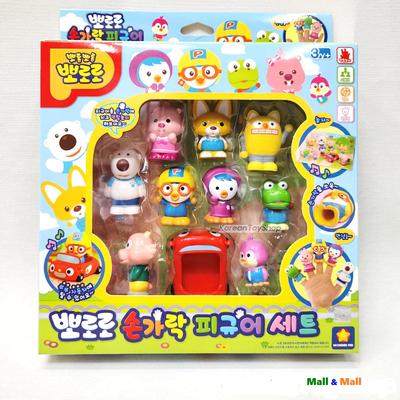 Набор из 10 мини-фигурок Pororo, игрушка для пальцев WonderKid, рождественский подарок, Presnet для детей, детей,
