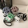 Plaid Single Shoulder Canvas Small Bag Women's Bag Harajuku Girl Soft Sister Trend Crossbody Bag