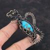 Тибетская бирюза подвеска из драгоценного камня подвеска из медной проволоки обернутая ювелирное изделие кулон ручной работы кролик обернутая проволокой подвеска из меди подвеска подарок для мамы