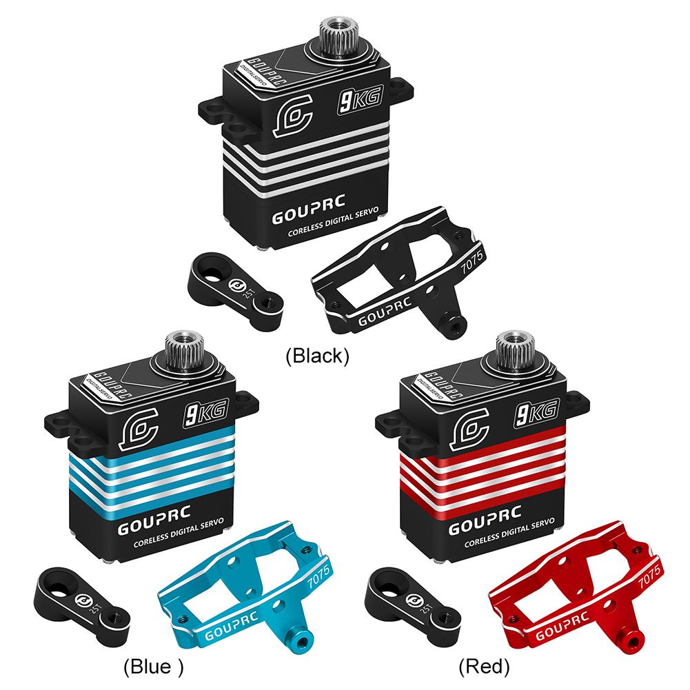 9KG RC Digital Micro Servo with Servo Mount Bracket and Arm Mini Servo Coreless Motor Servo for TRX4M Servo 1/18 RC Car