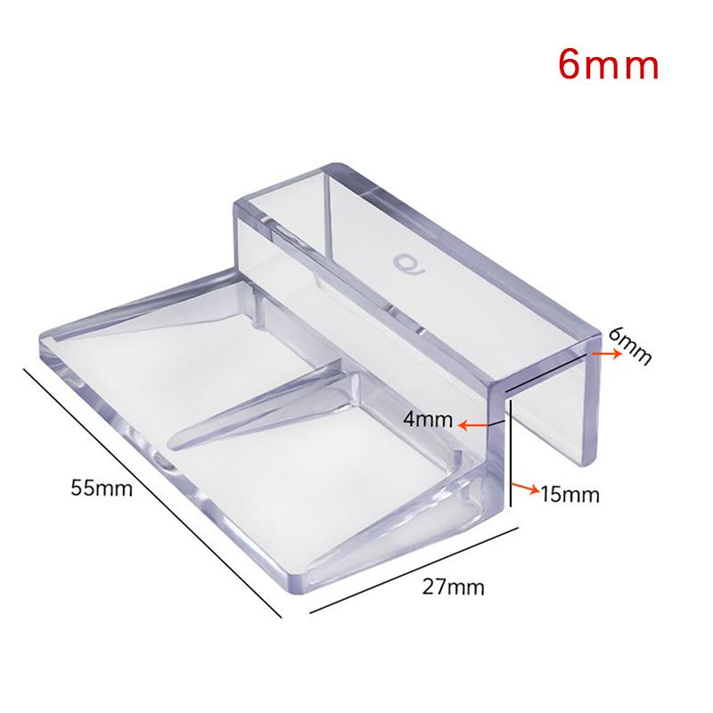 4Pcs Fish Tank Lid Clips Acrylic Support Bracket For Fish Tank 6/8/10/12Mm