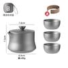 Portable Titanium Tea Set Camping Outdoor Travel Includes Gourd-Shaped Teapot With Filter 1-3 Cups