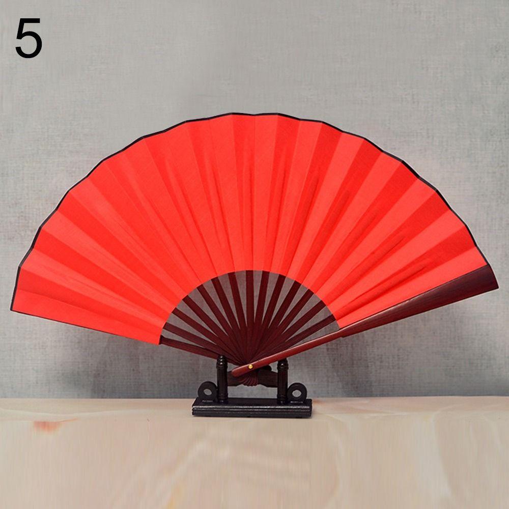 48 см Китайский Тай Чи Декор для свадебной вечеринки Складной сценический веер Веер для йоги Веер для кунг-фу Пластиковый веер из кости