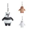 We Bare Bears Plush Keychains Grizzly, Ice Bear, And Panda Options!