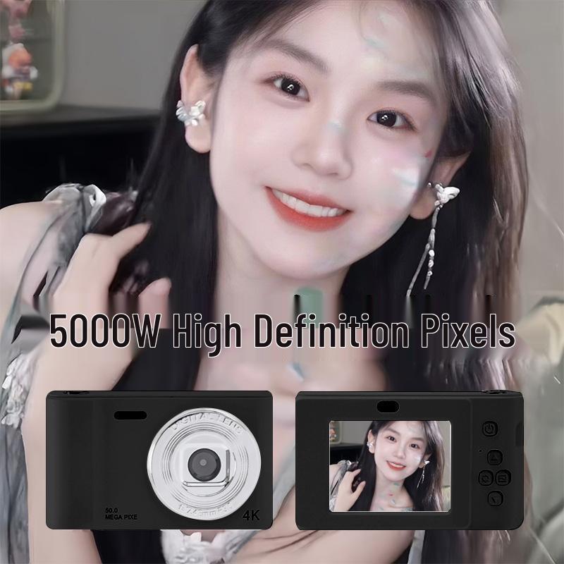 Retro High-Pixel CCD Digital Camera for Students and Travelers, Portable Beauty D01