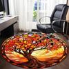 1pc Autumn Tree Office Round Area Rug, Under Office Chairs Bedroom Living Room Home Decor, Room Deco