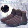 Зимние мужские ботинки для снега, водонепроницаемые нескользящие ботинки для мужчин, повседневная теплая плюшевая обувь больших размеров для пар, обувь Chaussure Homme66