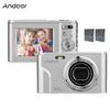 Andoer Портативная цифровая камера 48MP 1080P 2,4-дюймовый IPS-экран 16-кратный зум Автофокус Автоспуск 128 ГБ