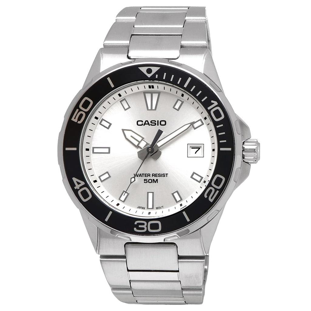 CASIO Analog Quartz Watch Metal Band Silver Overseas Model Men's MTD-145D-7AV