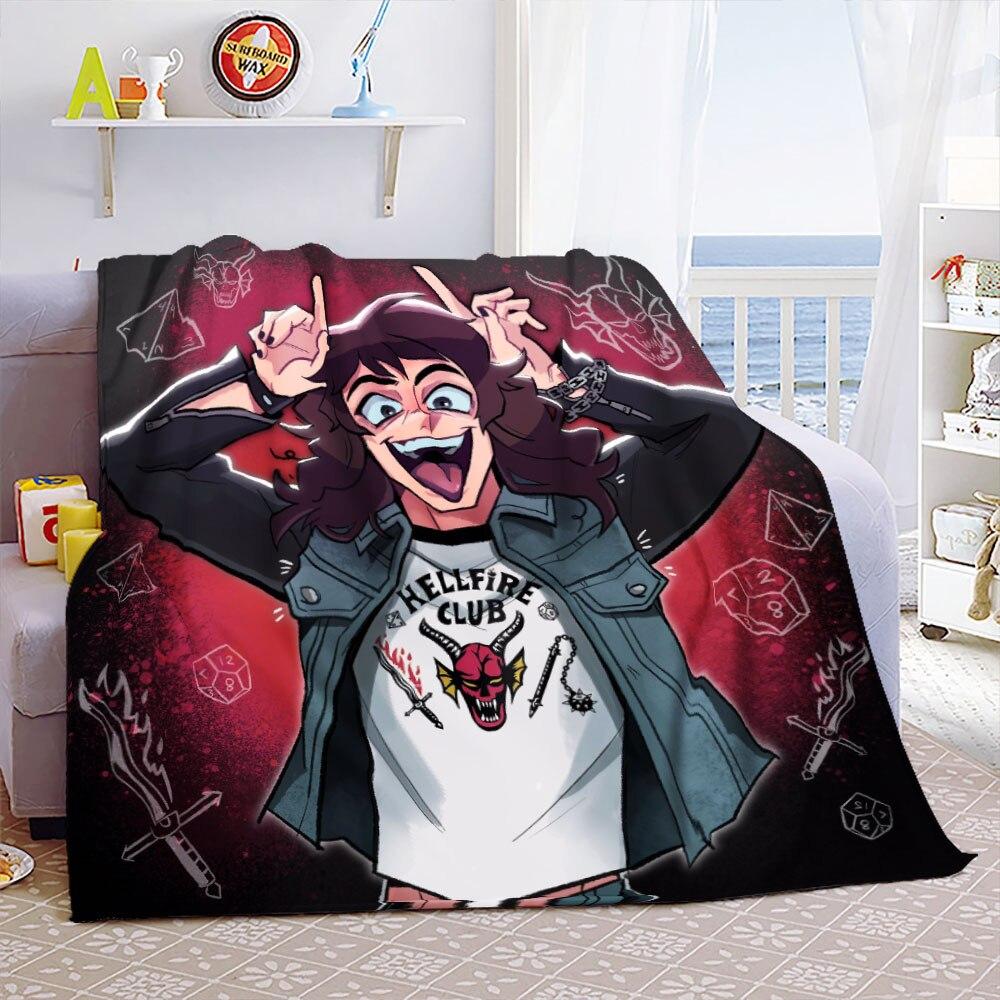 Портативные теплые пледы Eddie Munson Stranger Things для постельных принадлежностей для путешествий