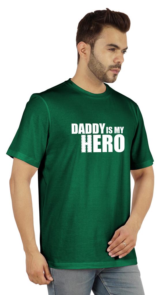 Inkmeso Футболка с графическим принтом для мужчин Футболка Daddy Is My Hero Футболка из джерси Футболка ко Дню отца