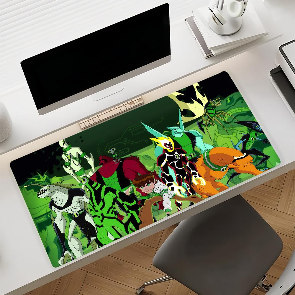 Cartoon B-Ben 10 Mouse Pad Square Office Gaming Desk Mat Waterproof Non-Slip Rubber Decorative