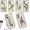 Botanical Drawings Flowers Plants Case For OPPO Reno 10 Pro 4Z 5Z 8T 4 5 6 7 8 Lite OPPO Find X6 Pro X3 X2 Neo X5 Lite Cover