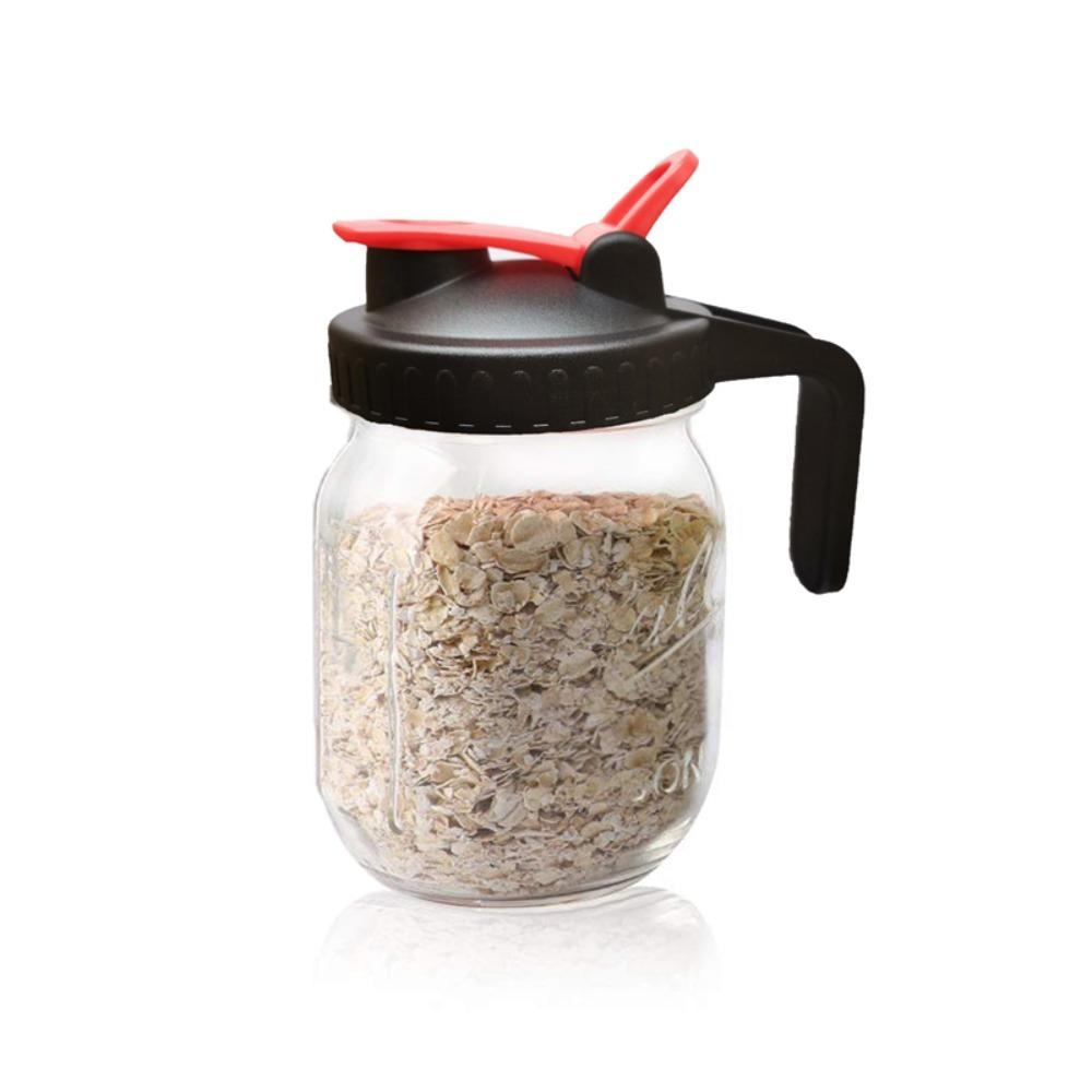 Flip Cap Wide Mouth Mason Jar Lids Plastic Jar Lids With Handle   Wide Mouth Mason Jar