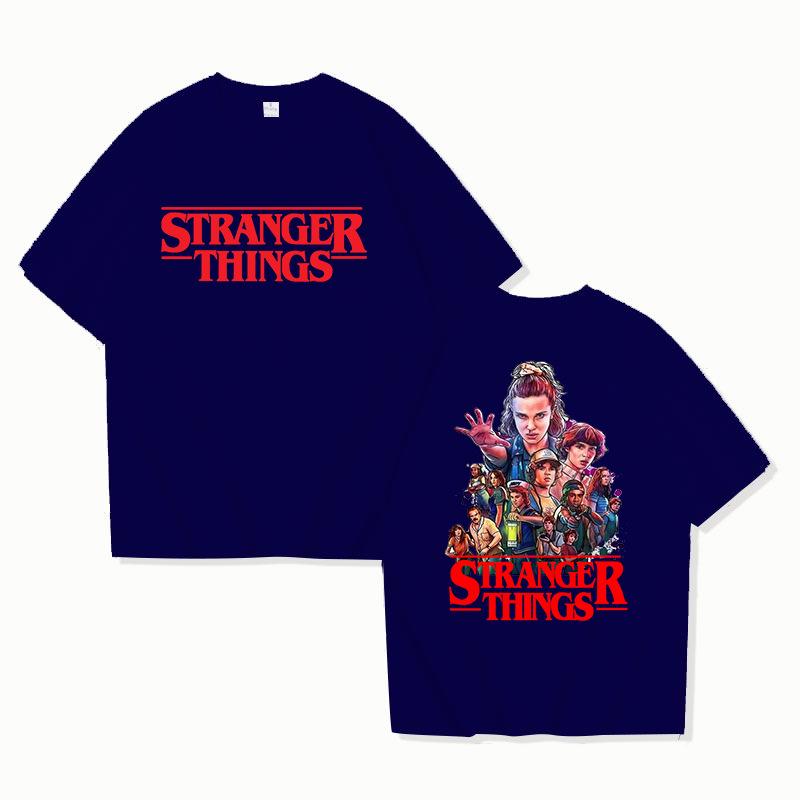 Унисекс летняя футболка с коротким рукавом Stranger Things, Большие размеры XXS-4XL, Эксклюзив для трансграничной торговли