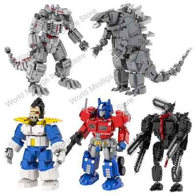 MOC Кирпичики Гигантский Монстр 1000 Шт Аниме Фигурки из Фильмов Бензопила Демон Робот Совместимые Строительные Блоки Игрушки Для Детей Взрослых 3D