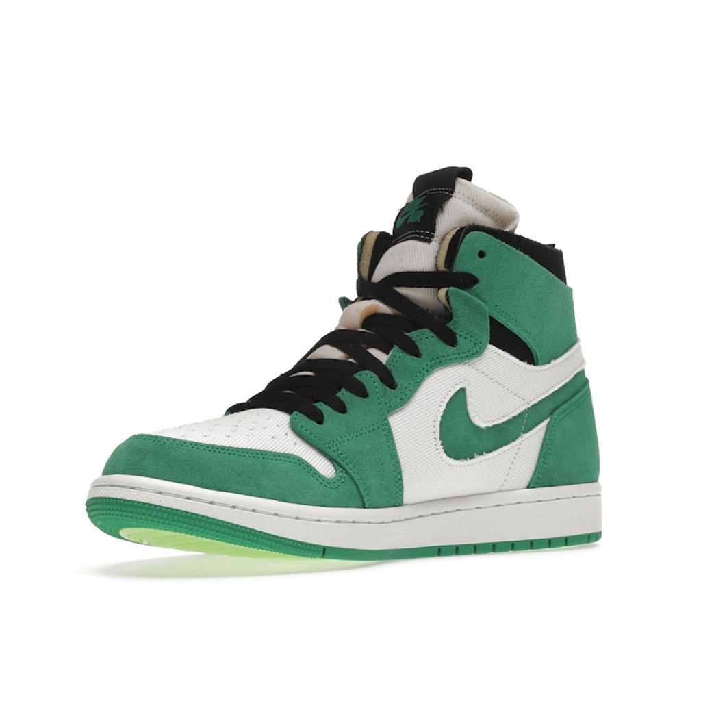 Air Jordan 1 High Zoom Comfort Stadium Зеленые женские кроссовки Белый Черный CT0979-300