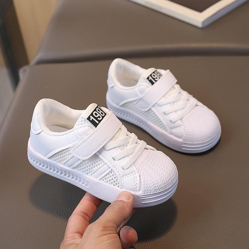 Spring and Autumn Children's Shoes Baby Shoes Shell Top Board Shoes Boys and Girls' Little White Shoes Fashion Children's Shoes