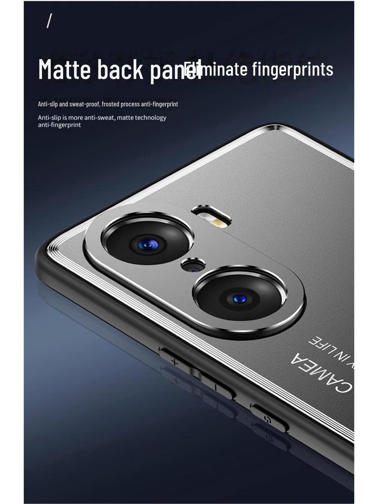 Матовый чехол Honor 60/60Pro с полностью металлической защитой линз